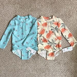 Child of Mine Kids Swim Set - Blue and Cream